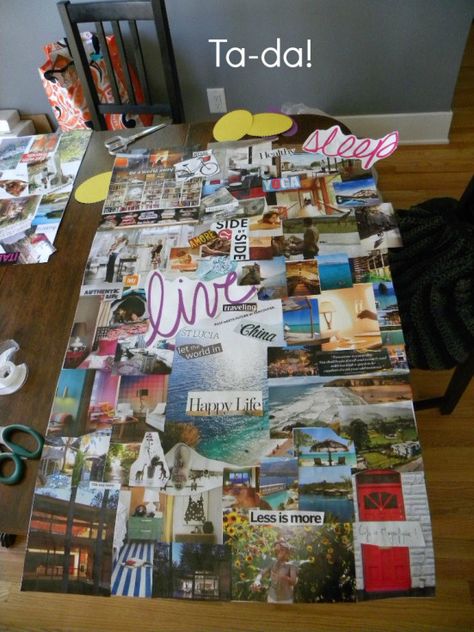 How to make a Vision Board // #visionboard #inspirationboard Make A Vision Board, Vision Board Diy, Vision Board Ideas, Vision Board Examples, Vision Board Party, Goal Board, Vision Board Photos, Vision Board Goals, Making A Vision Board