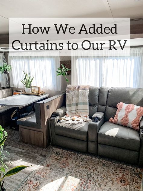 Rv Window Makeover, Rv Window Treatments, Rv Blinds, Window Makeover, Rv Curtains, Camper Curtains, Rv Windows, Camper Windows, Wood Valance