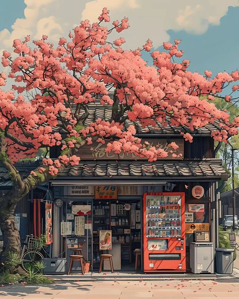 Springtime in Japan 🌸🍶 Follow @cozy_005 for more ❤️ Created with Midjourney 💻 •#chillvibes •#studioghibli •#aiartcommunity •#animelover •#animeart •#mangaart •#lofi •#japanlover •#cozy Pixel Japan, Lo-fi Wallpaper, Japan Background, Japanese Village, Japan Illustration, Japan Photography, Autumn Illustration, Wallpaper Ipad, Japan Aesthetic