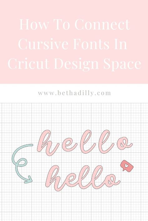 Connect Cursive Fonts In Cricut Design Space | www.bethadilly.com Free Cursive Cricut Fonts, Cursive Cricut Font, Cursive Fonts On Cricut Design Space, Cursive Svg Fonts Free, Fonts On Cricut Design Space, Beautiful Cursive Fonts, Cursive Words, Cursive Writing, Cursive Fonts