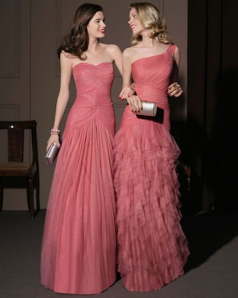 Gorgeous 2014 Bridesmaid Dresses from Aire Barcelona rose ruched mermaid Wedding Dresses 2014, 파티 드레스, فستان سهرة, Maid Dress, Beauty And Fashion, Colour Combinations, Dresses Evening, Wedding Bridesmaid Dresses, Gorgeous Gowns