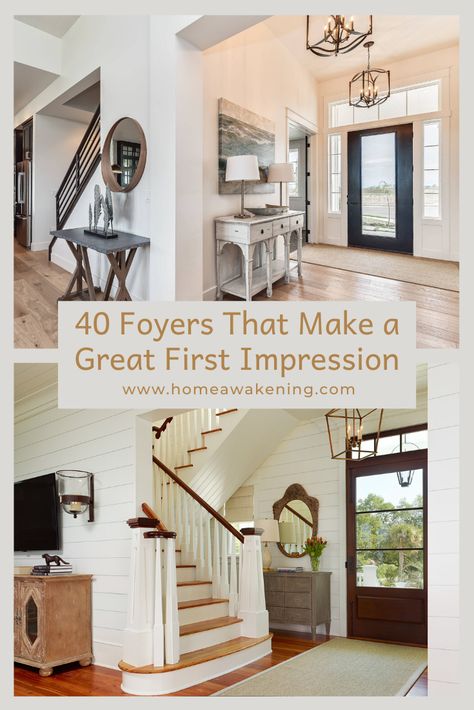 40 amazing foyer design ideas #foyer #entryway #decor Foyer Ideas Entryway 2023, Flooring For Foyer Entry Ways, Open Foyer Ideas Entryway Staircases, Rotunda Foyer Entryway Decor, Double Foyer Entryway, Foyer Lamps Entryway, Foyer With Stairs Entryway Decor, Square Foyer Entryway, Formal Foyer Ideas Entryway