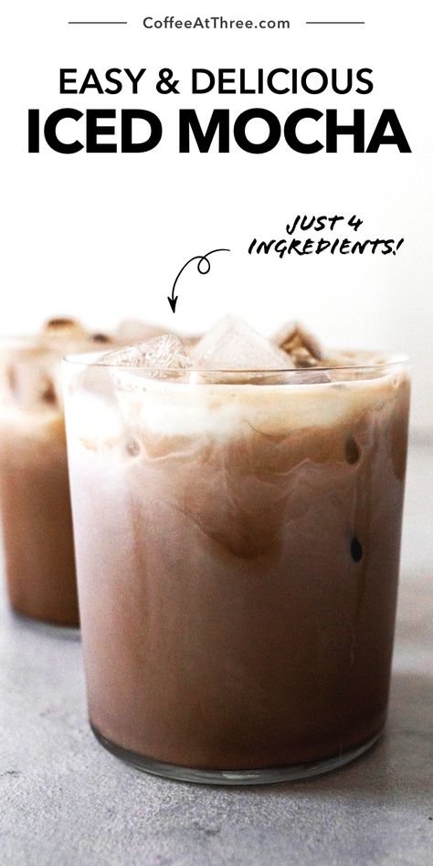 Dunkin Mocha Iced Coffee Recipe, Cold Mocha Coffee Recipe, International Delight Mocha Iced Coffee Recipe, Iced Mocha Coffee Recipe Homemade, Mocha Ice Coffee Recipe, Homemade Iced Coffee Recipe Easy Mocha, Healthy Iced Mocha Recipe, Homemade Mocha Iced Coffee, At Home Mocha Coffee