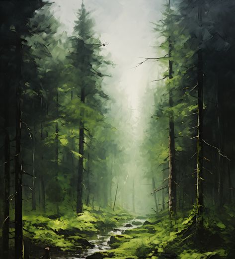 (add extra)Order Details Image: Forest Painting Size: 9' W x 10' H (add extra) Material: Eazystick Panels: 4 Paintings Of Forests, Fairy Forest Watercolor, Forest Mural Painting, Forest Painting Aesthetic, Green Monochromatic Painting, Forest Painting Ideas, Forest Painting Easy, Forest Scenery Painting, Acrylic Forest Painting