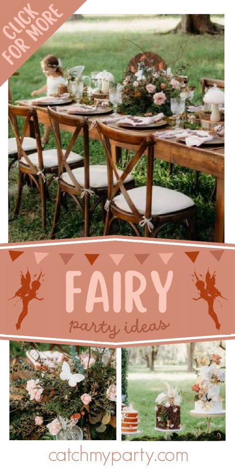 Garden Table Setting, Fairy Garden Table, Fairy Birthday Themes, Enchanted Fairy Garden, Secret Garden Party, Fairy Theme Party, Girls Birthday Party Themes, Enchanted Fairy, Birthday Table Decorations