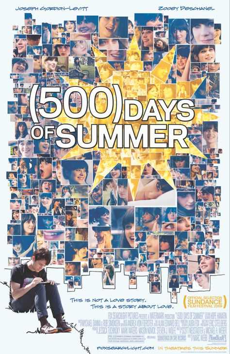 500 Days Of Summer, 500 Days, Summer Movie, Chloë Grace Moretz, Minka Kelly, Joseph Gordon Levitt, Summer Poster, Movie Poster Wall, Tv Series Online