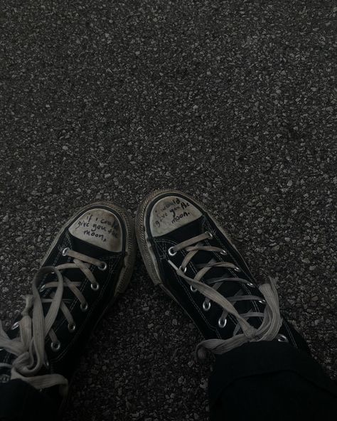 Beat Up Converse Aesthetic, Song Lyrics On Converse, Phoebe Core Aesthetic, Converse Lyrics, Black Converse Aesthetic, Phoebe Bridgers Aesthetic, Tara Jones, Aesthetic Converse, Converse Aesthetic