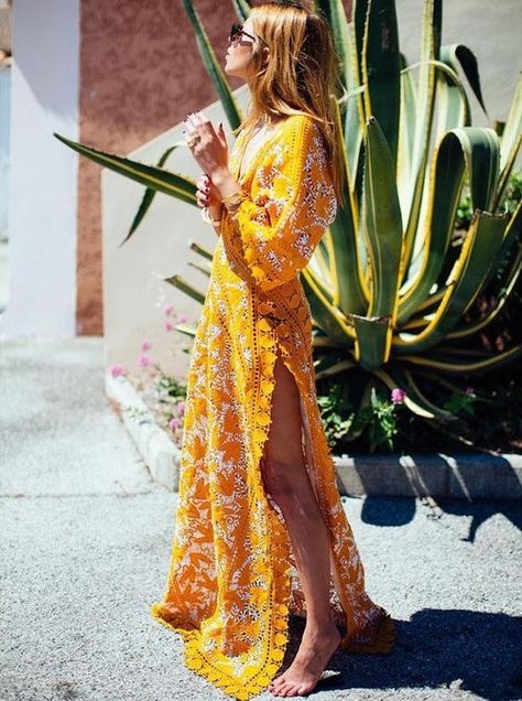 Minimalist Moda, Bohemia Dress, Attractive Dresses, Maxi Dress Sale, Beach Maxi Dress, Brunch Outfit, Mode Inspo, Style Maxi Dress, Yellow Fashion