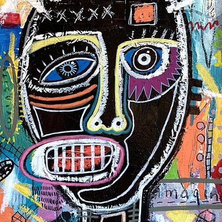 Isolation Outcast Art, Julia Trembicki, Jm Basquiat, Appropriation Art, Basquiat Art, Abstract Expressionist Art, Modern Folk Art, Trippy Designs, Neo Expressionism