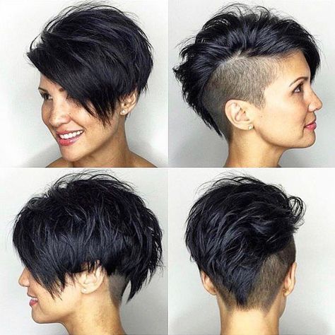 Hair Formal, Found Photos, Short Dark Hair, Pixie Haircut For Thick Hair, Hairstyle Trends, Short Hair Undercut, Hair Prom, Undercut Pixie Haircut, Undercut Pixie