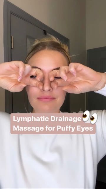 Eye Lymph Drainage, How To Eliminate Puffy Eyes, Eye Depuffing Massage, Makeup For Puffy Under Eyes, Make Up For Puffy Eyes, Face Massage For Puffy Face, Guasha For Eyes, Gua Sha Puffy Eyes, Face Massage For Puffy Eyes