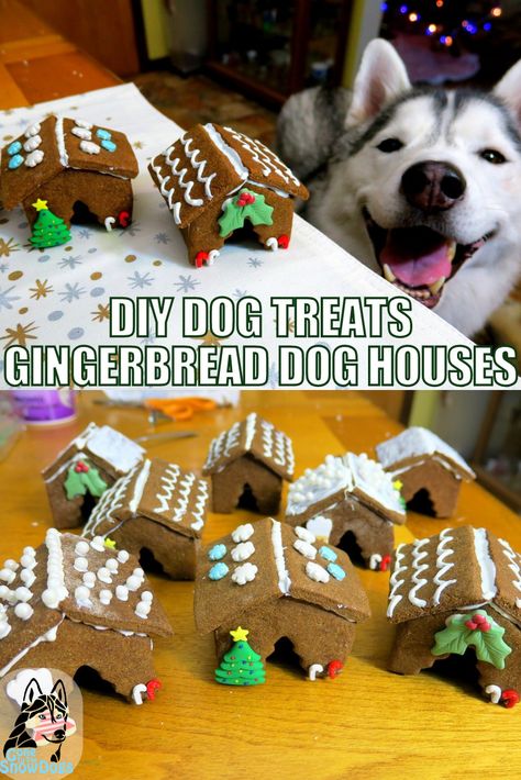 DIY Gingerbread Dog Houses for Christmas!  Just in time for the Holidays!  Let's make some Gingerbread treats for the dogs! Dog House For Winter, Gingerbread Dog, Pet Treats Recipes, Christmas Dog Treats, Diy Gingerbread, Easy Dog Treat Recipes, Puppy Obedience Training, Easy Dog Treats, Gingerbread Diy