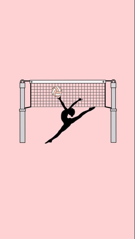 Preppy Gymnastics Wallpaper, Pink Volleyball Wallpaper, Volleyball Lockscreen, Aesthetic Wallpaper Volleyball, Pink Volleyball Aesthetic, Volleyball Wallpaper Iphone, Volleyball Aesthetic Wallpaper, Gymnastics Wallpapers, Volleyball Wallpapers