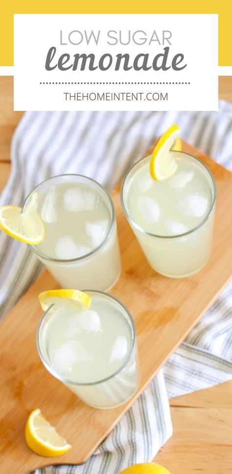 Lower Blood Sugar Quickly, Kid Drinks Recipes, Homemade Drinks Recipes, Low Sugar Drinks, Healthy Lemonade, Sugar Free Lemonade, Yummy Summer Drinks, Homemade Lemonade Recipes, Summer Drinks Alcohol