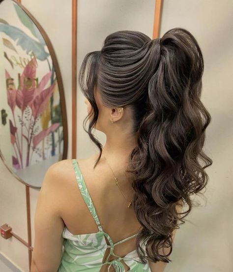 Ponytail Side Bangs, Bride Hairstyles Updo, Formal Hairstyles For Long Hair, Simple Makeup Tips, Hair Inspiration Long, Mother Of The Bride Hair, Messy Ponytail, Beautiful Braided Hair, Birthday Hair