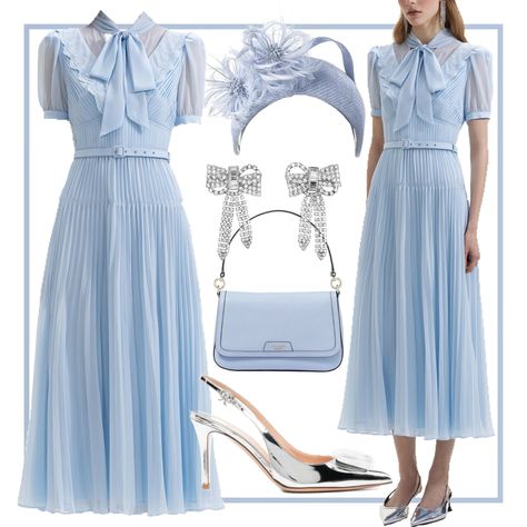 Royal Outfits Classy, Royal Wedding Outfits, Powder Blue Dress, Royal Outfit, Dressy Hats, Royal Clothes, Races Outfit, Kate Middleton Outfits, Royal Dresses