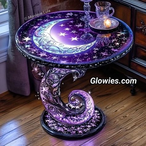 Mew House, Home Games Room, Japanese Places, Wolf Room, Purple Decorations, Home Game Room, Moon Table, Fantasy Furniture, Dream Bedroom Inspiration