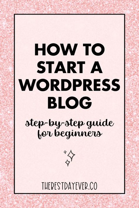 how to start a WordPress blog (step-by-step guide for beginners) Appeal Letter, Entrepreneurship Tips, Learn Wordpress, Etsy Promotion, Blogging Resources, Wordpress Tips, Blog Strategy, Blogging Ideas, Entrepreneur Tips