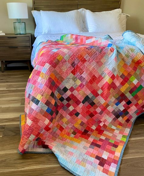 Mid Century Modern Quilt, Maze Quilt, Midcentury Minimalist, Bohemian Quilt, Whole Cloth Quilts, Quilt Modern, Modern Mosaics, Modern Rainbow, Geometric Quilt