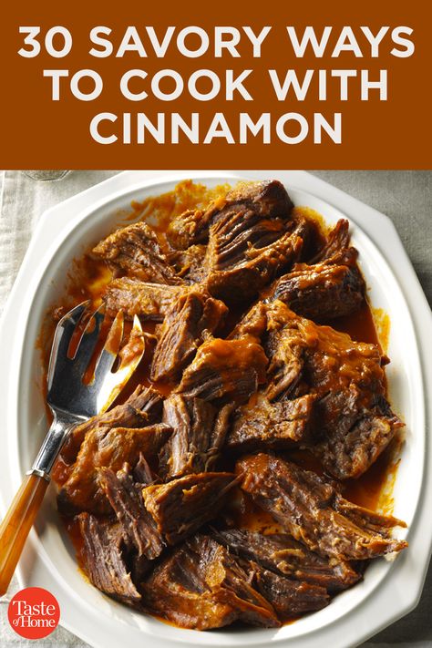 30 Savory Ways to Use Cinnamon Food With Cinnamon, Cinnamon Dinner Recipes, Savory Recipes With Cinnamon, Healthy Recipes With Cinnamon, Savory Cinnamon Recipes, Cinnamon Chicken Recipe, Ceylon Cinnamon Recipes, Cinnamon Appetizers, Recipes Using Cinnamon