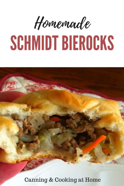 Bierocks (Cabbage Burger, Runza-style) Cabbage Pockets Recipes, Cabbage Burgers Recipes, Cabbage Burger, Bierocks Recipe Easy, Cabbage Burgers, Runzas Recipe, Bierocks Recipe, Chicken Stuffing Casserole, German Food Authentic