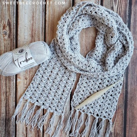 Iris Bloom Scarf - Free Crochet Pattern - Sweet Bee Crochet Yarn Bee Soft Secret Crochet Patterns, Lightweight Scarf Crochet Pattern Free, Amanda Crochets, Free Crochet Scarf Patterns, Bee Crochet, Crochet Cowls, Crochet Scarfs, Advanced Crochet, Scarf Patterns