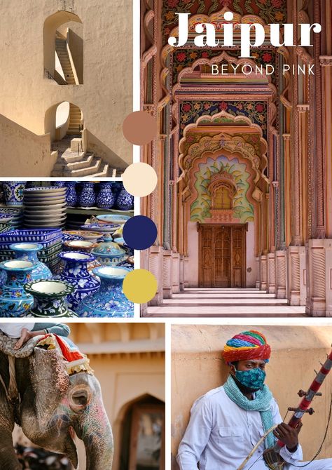 Mood borad of jaipur city,india Rajasthani Mood Board, Jaipur Mood Board, Rajasthan Mood Board, Indian Mood Board, City Mood Board, Rajasthani Theme, Indian Embassy, Jaipur Art, Fashion Design Inspiration Board