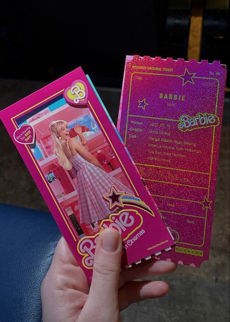 Cinema Ticket Aesthetic, Ticket Cinema, Chris Brown Wallpaper, Barbie Car, Barbie Aesthetic, Cinema Ticket, Barbie Images, Pink Lifestyle, Barbie Barbie