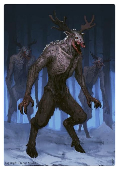 These look cool Wendigo Monster, Zombie Monster, Dark Creatures, Beast Creature, Fantasy Beasts, 다크 판타지, Monster Concept Art, Fantasy Monster, Skyfall