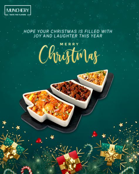 Christmas Food Design, Food Christmas Creative Ads, Winter Food Creative Ads, Christmas Food Advertising, Christmas Food Poster Design, Christmas Food Poster, Christmas Creative Ads Design, Christmas Ads, Christmas Menu Design