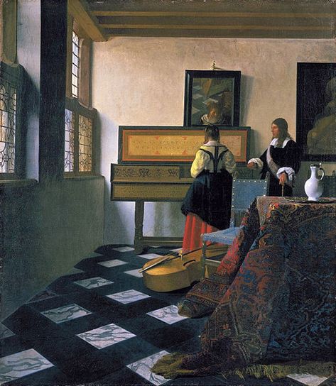 Vermeer Paintings, Art Mini Toile, Importance Of Art, Jan Van Eyck, William Adolphe Bouguereau, Music Lesson, Dutch Golden Age, Johannes Vermeer, European Paintings