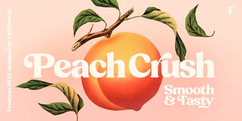 Peach Crush, Restaurant Graphics, Bold Serif Fonts, Font App, Contemporary Graphic Design, Modern Serif Fonts, Contemporary Graphic, Popular Fonts, Font Face