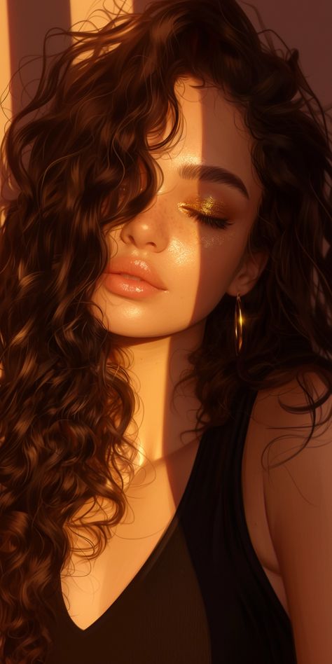 Created with Midjourney Ai #Character #Fantasy #Anime #cartoon #cyberpunk #sci-fi Digital Portrait Art Beautiful, Female Wallpaper, Cartoon Cyberpunk, Cartoon Makeup, Girl Wallpapers, Fine Straight Hair, Fashion Model Poses, Different Hair Types