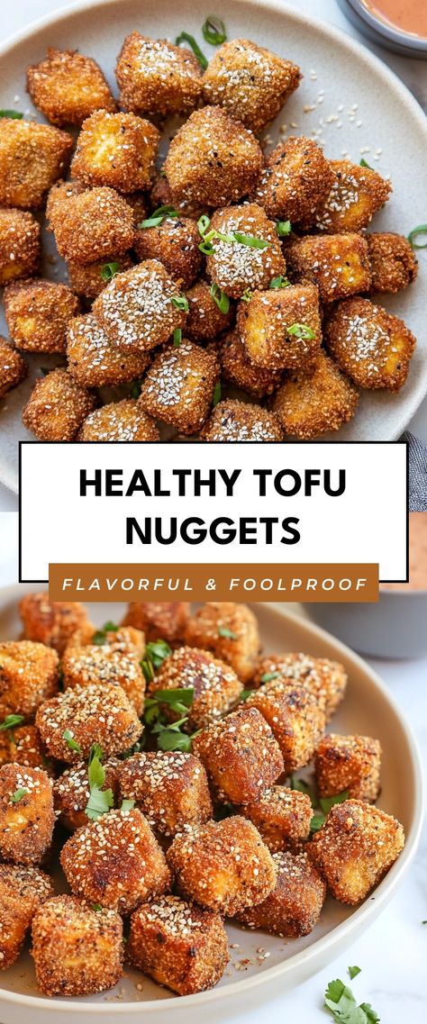 Image for Healthy Tofu Nuggets Vegan Gluten Free Snacks Healthy, Vegan Protein Recipes Snacks, Kid Friendly Tofu Recipes, Creative Tofu Recipes, Shredded Tofu Wrap, Hidden Tofu Recipes, Tofu Healthy Recipes, Tofu Air Fryer Recipes, Soft Tofu Recipes