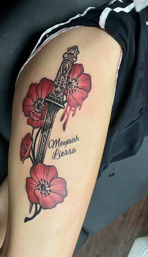 Blood And Ash Tattoo, From Blood And Ash Tattoo, Ash Tattoo, Blood Tattoo, Latest Tattoo Design, Thigh Tat, From Blood And Ash, Bookish Tattoos, Blood And Ash