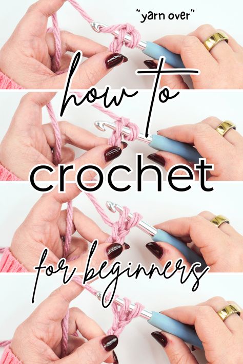 Learn how to crochet Beginning Crochet Tutorial Step By Step, Joining Yarn Crochet, Learn Crochet Beginner, How To Crochet For Beginners, Easy Beginner Crochet Patterns, Crochet Granny Square Tutorial, Beginning Crochet, Loom Crochet, Crochet Classes