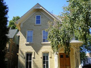 Cream City Brick House | by davereid2 Cream Brick House, Cream City Brick, Brick House Exterior, Brick Bungalow, Brick Farmhouse, Farmhouse Kitchen Remodel, Exterior Paint Color, Brick Exterior House, Yellow Houses