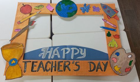 Photo Frame For Teacher, Teachers Day Photo Frame, Teachers Day Photos, Teachers Day Special, Foto Frame, Happy Teachers Day, Teachers Day, Photo Booth, Photo Frame