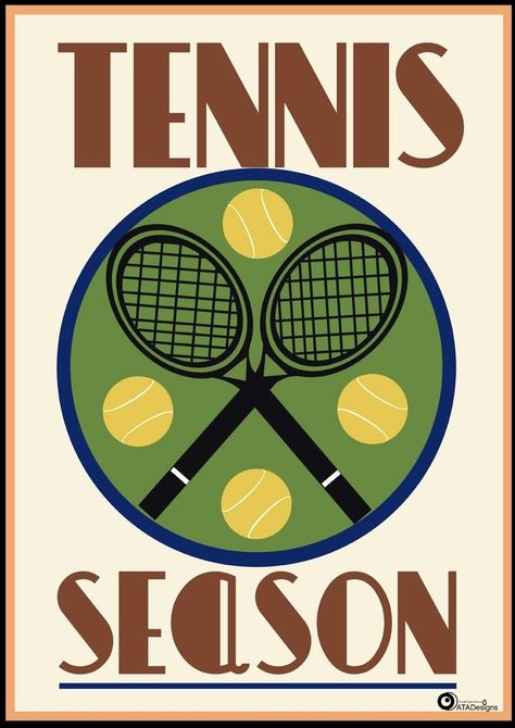 Tennis Typography, Tennis Season, Tennis Artwork, Tennis Graphic, Tennis Wallpaper, Tennis Poster, Season Art, Tennis Posters, Tennis Art