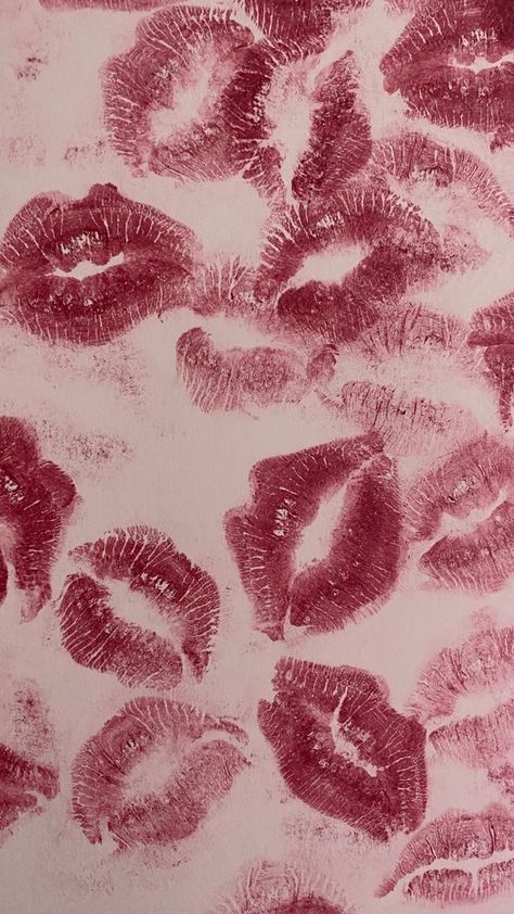 Lipstick Print Wallpaper, Red Colour Wallpaper, Wallpaper Frame, Red Kisses, Red Lipstick Kisses, Red Aesthetics, Plain Wallpaper Iphone, Diy Photo Display, Random Wallpaper