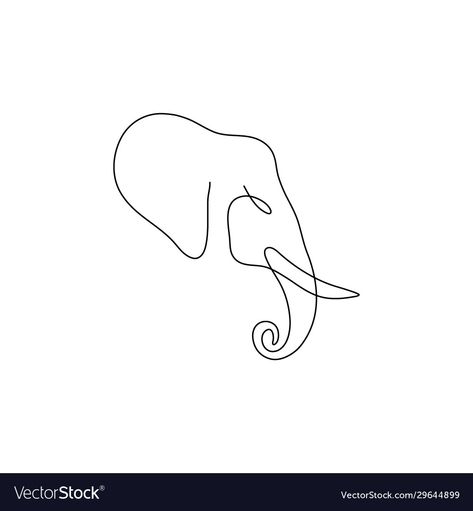 Abstract Elephant Tattoo, Elephant Silhouette Tattoo, Elephant Outline Drawing, Minimal Elephant Tattoo, Elephant Outline Tattoo, One Line Art Easy, Line Elephant Tattoo, Fine Line Elephant Tattoo, One Line Elephant