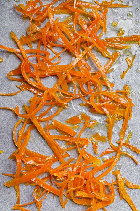 Candied Orange Peel for Baking Candied Citrus Peel Recipes, Candied Orange Zest, Candied Citrus Peel, Candy Orange Peel, Orange Peel Uses, Orange Peel Candy, Orange Blossom Water Recipes, Candied Orange Peel Recipe, Orange Peels Uses