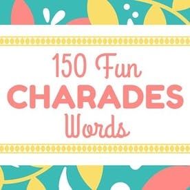 Charades Word List: Ideas for Adults (Movies, Books, and TV) - HobbyLark - Games and Hobbies Pictionary Words List Printables Funny, Charade Ideas Funny, Charades For Adults, Charades Word List, Pictionary Word List, Charades Ideas, Scattergories Lists, Charades Words, Pictionary Words