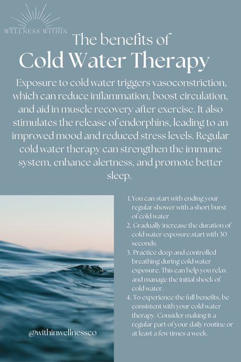 Cold Exposure Therapy, Benefits Of Cold Water, Ice Plunge, Cold Water Benefits, Health Posts, Cold Water Therapy, Anti Diet, Water Therapy, Zen Den