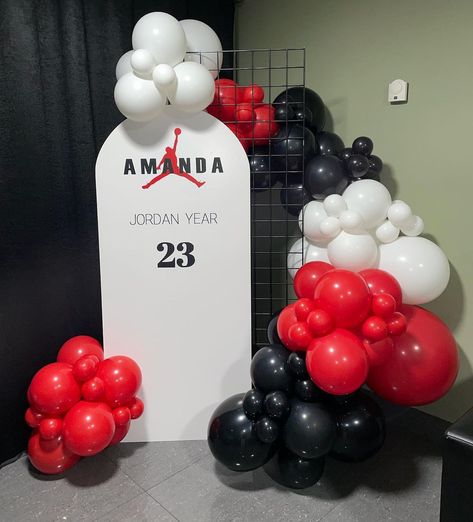 Picture Perfect Events on Instagram: “Flash Back Friday to this J23 Set Up we did in October. Honestly we’ve lost count, but as you already know Jordan Themed Birthdays are…” Jordan Year Party, 23 Themed Birthday, Jordan Year Birthday 23 Ideas, Jordan 23 Birthday Ideas, Jordan Themed Birthday, Jordan Birthday Party Ideas, 23 Birthday Theme Ideas, Jordan Party Ideas, Jordan Theme Birthday Party Ideas