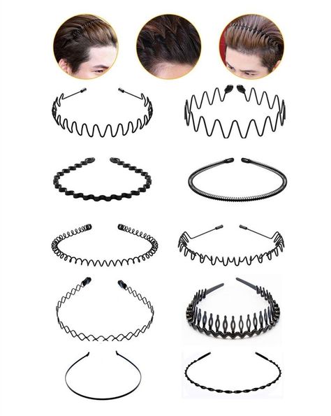 10 Pack Metal Hair Bands for Men Women Unisex Black Metal Headband Hair Hoop Spring Wavy Hairband Sports Outdoors Headbands Headwear Accessories Mens Hair Band, Headband Men, Metal Headband, Spring Outdoor, Just For Men, Sports Headbands, Metal Headbands, Hair Hoop, Metal Hair