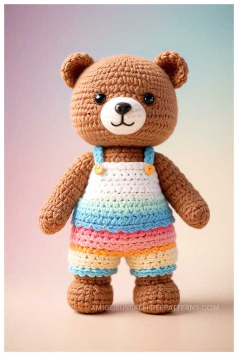 Amigurumi Mini Bear Crochet Free Pattern Mini Bear Crochet, Beginning Crochet, Amigurumi Today, Amigurumi Bear, Soft Crochet, Bear Crochet, Crochet Shop, Amigurumi Elephant, Crochet Amigurumi Free