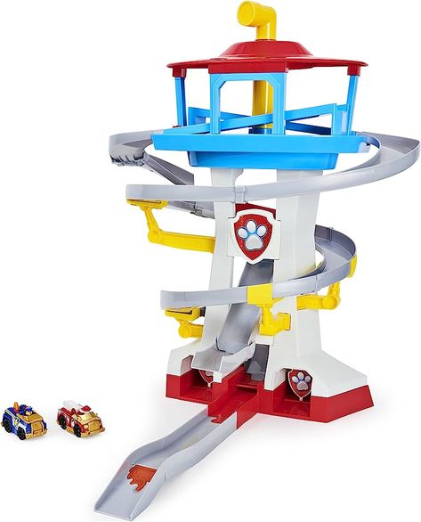 Paw Patrol True Metal Adventure Bay Rescue Way Playset with 2 Exclusive Vehicles, 1:55 Scale : Amazon.co.uk: Toys & Games Paw Patrol Vehicles, Playmobil Toys, Construction Lego, Paw Patrol Toys, Lookout Tower, Toy Playset, Construction Vehicle, Paw Patrol Nickelodeon, Car Carrier