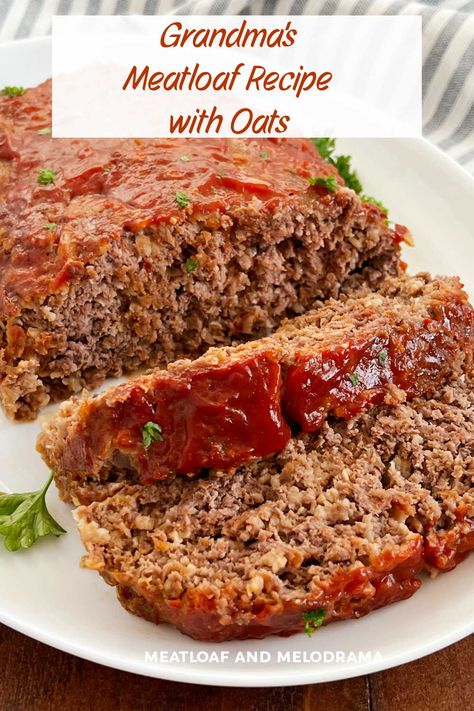 Meatloaf With No Onions, Meatloaf With Applesauce Recipe, Moms Best Meatloaf, Meatloaf With Oatmeal Rolled Oats, Meatloaf With Carrots And Celery, Paula Deen Meatloaf With Oats, Meatloaf Using Oatmeal, Quaker Oats Meatloaf Recipe Oatmeal, Meatloaf Made With Oats