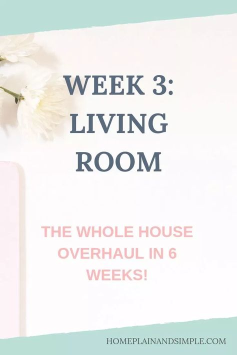 Deep clean your living room in week 3 of the whole house overhaul in 6 weeks! Your living areas will thank you after you clean them using this living room deep cleaning list. #deepcleanlivingroom #deepcleanfamilyroom Deep Clean Living Room, Room Deep Cleaning, Deep Cleaning List, Deep Cleaning Lists, Living Room Cleaning, Deep Cleaning Checklist, Clean House Schedule, Cleaning Faucets, Washing Walls